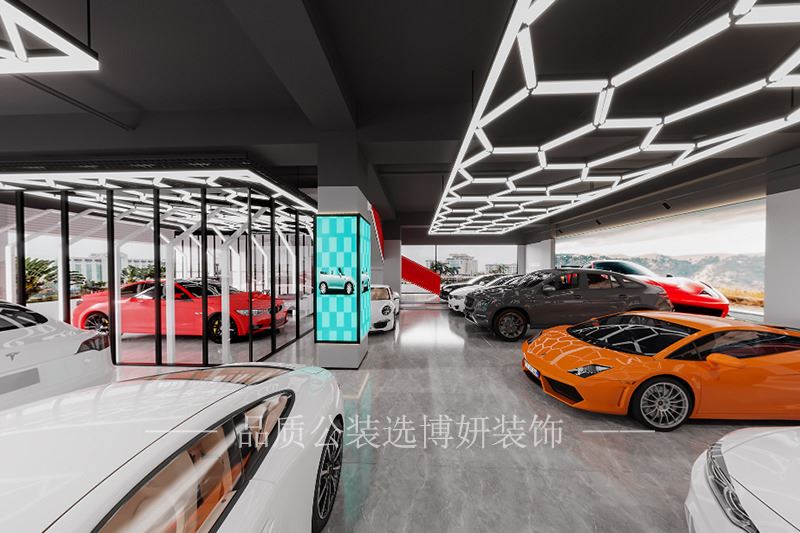 杭州现代科技简约风汽车展厅pg电子试玩入口方案